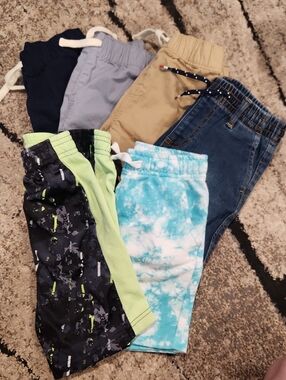 Mixed Pack of Boys' Casual Bottoms - Blue, Navy, Khaki, Denim, Black, Lime, Aqua
